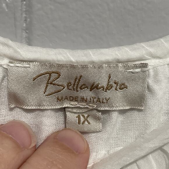 Bellambia Fairy Ethereal Silk Blend Tunic Size 1X White Angelcore Soft Girl - Picture 2 of 6